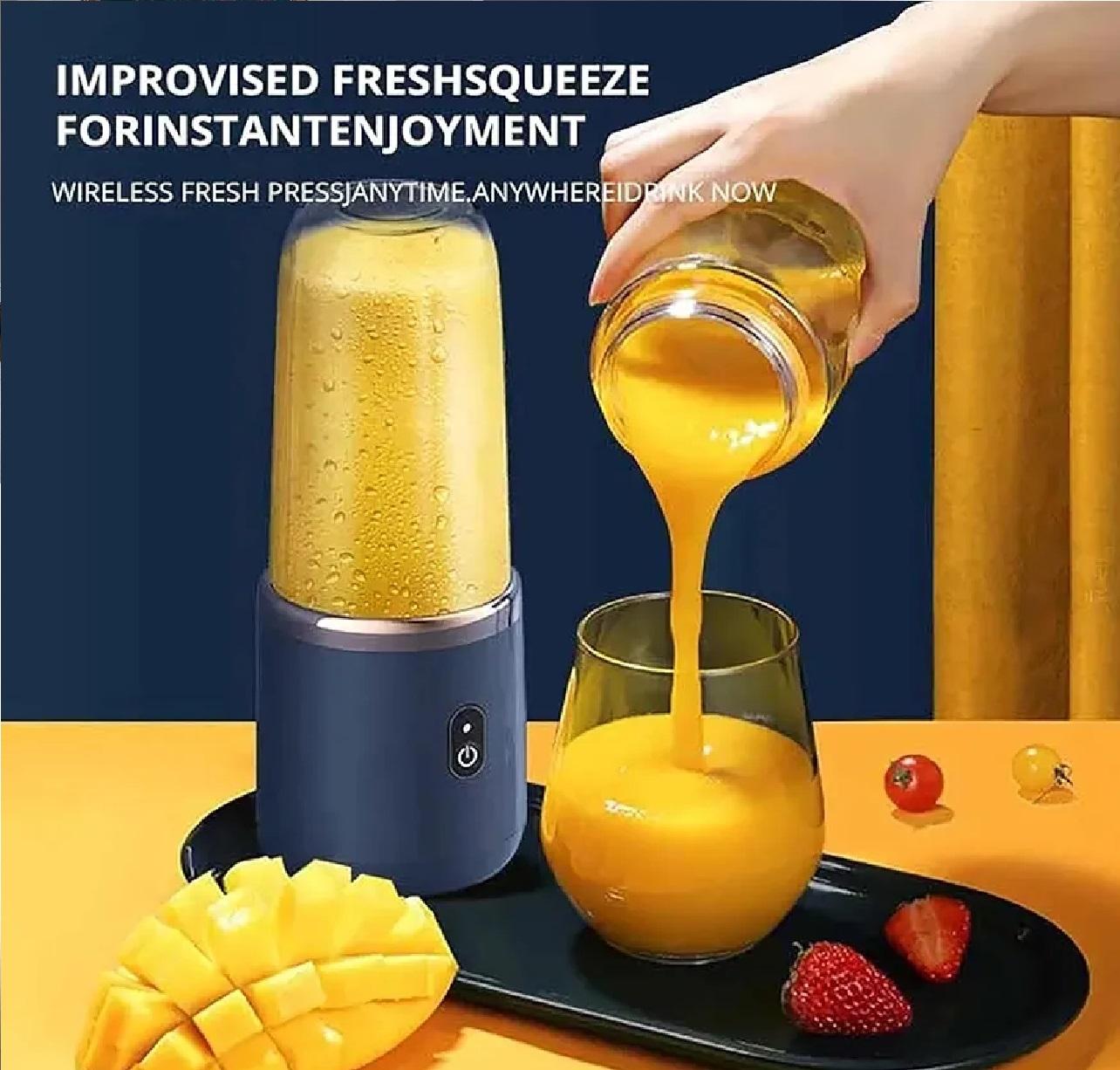 Hexa Blade Juicer Rechargeable Mini Automatic Electric Juicer 2in1