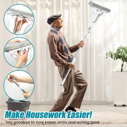 Squeeze mop long handle Adjustable Squeeze Water Floor Cleaning Magic Sponge Mop