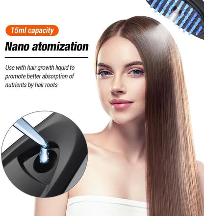 Steam Hair Comb 3D Massager for Head Ultrasonic Vibration Atomization Electric Massage Steam Hair Brush
