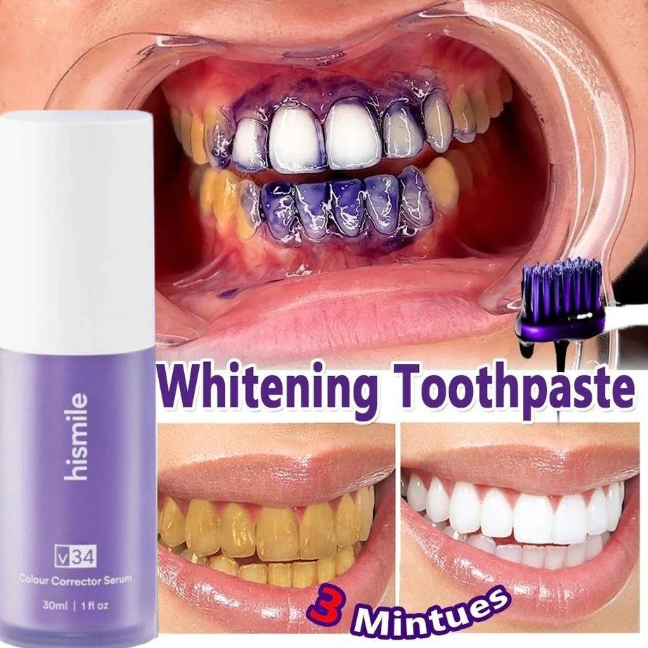 Hismile V34 Purple Whitening Toothpaste Remove Stains